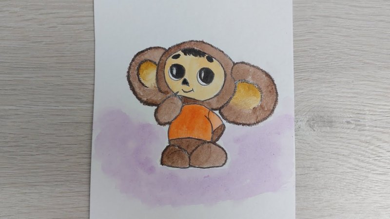 Чебурашка рисунок легкий