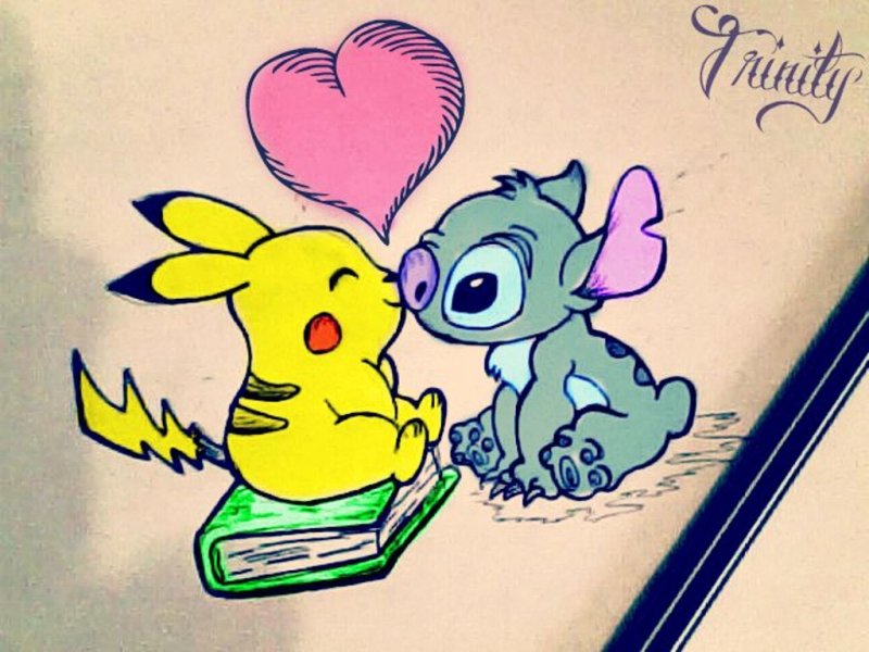 рисунки для срисовки стич