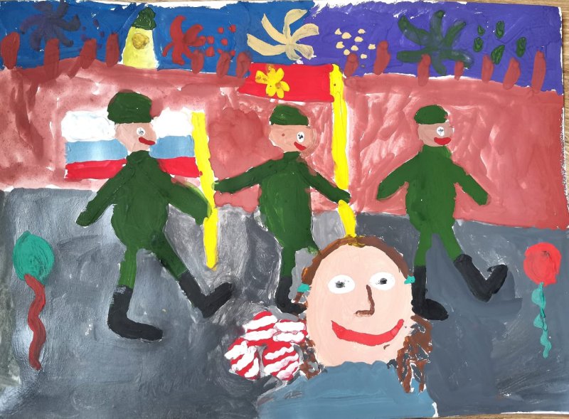 Парад 9 мая рисунок