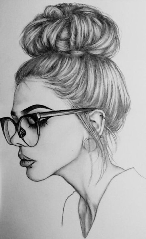 Рисунки девушкарандашом