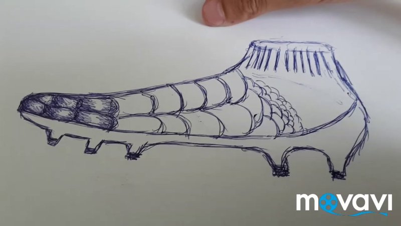 Бутсы нарисовать карандашом