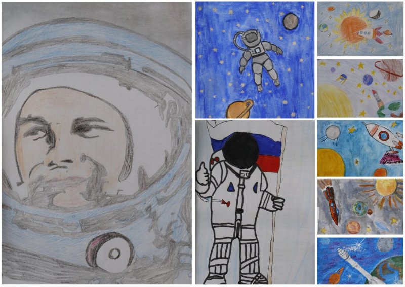 Рисунок ко Дню космонавтики