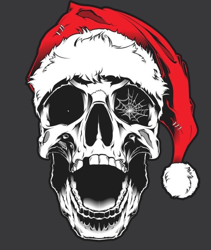 новогодний череп