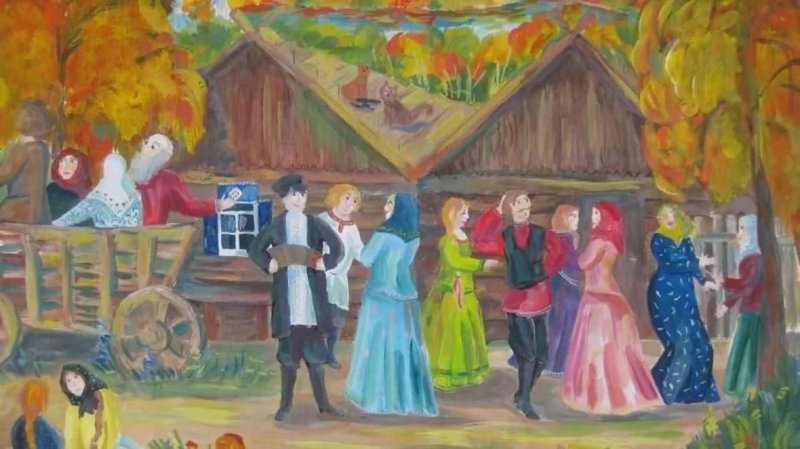 Кустодиев деревенский праздник