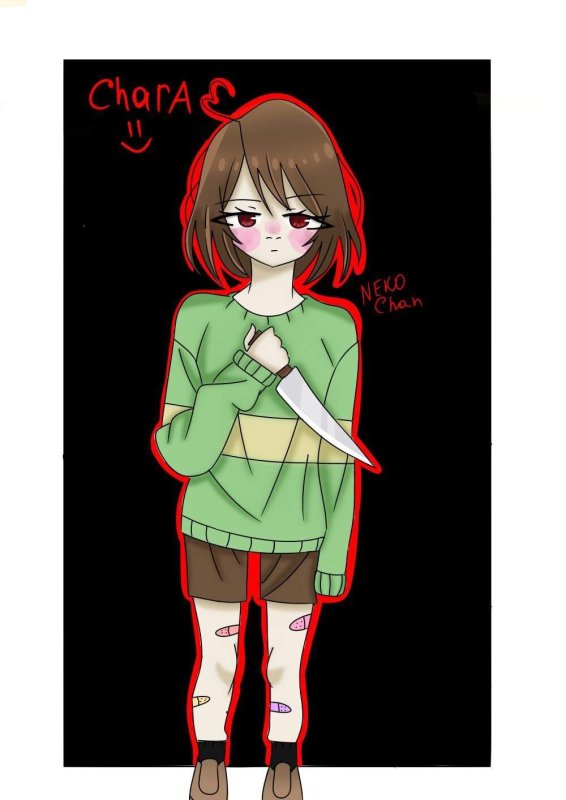Чара в полный рост Undertale