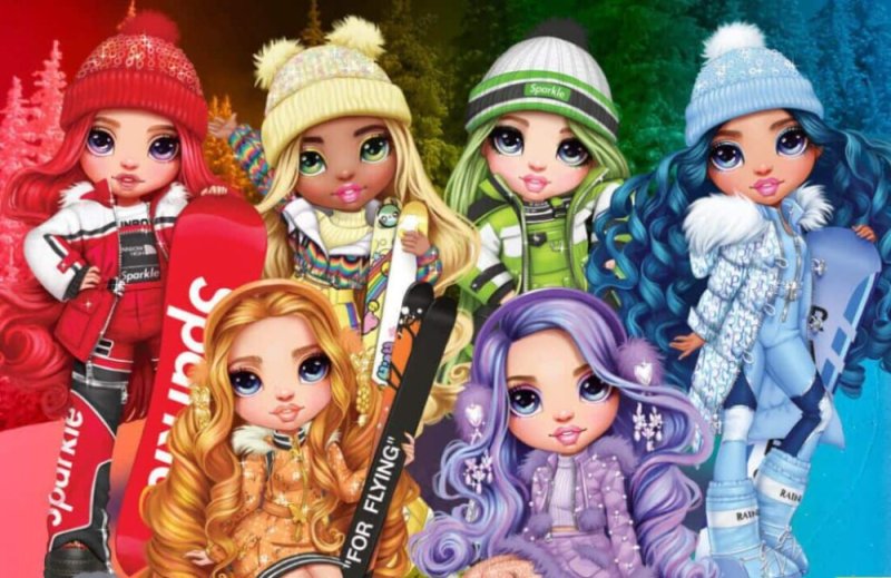 Rainbow High картинки зимняя коллекция на 1 картинке 1 девочка