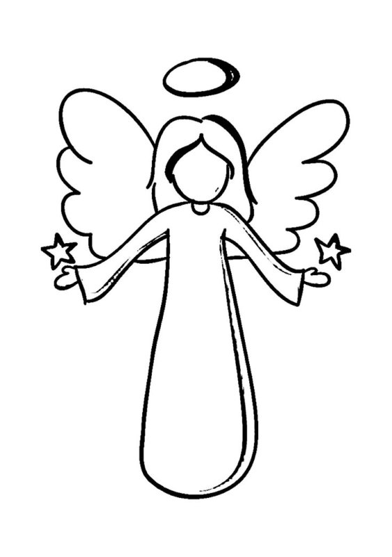Раскраска Ангелочек для детей