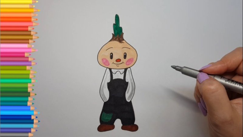 Рисунки Чиполлино для срисовки