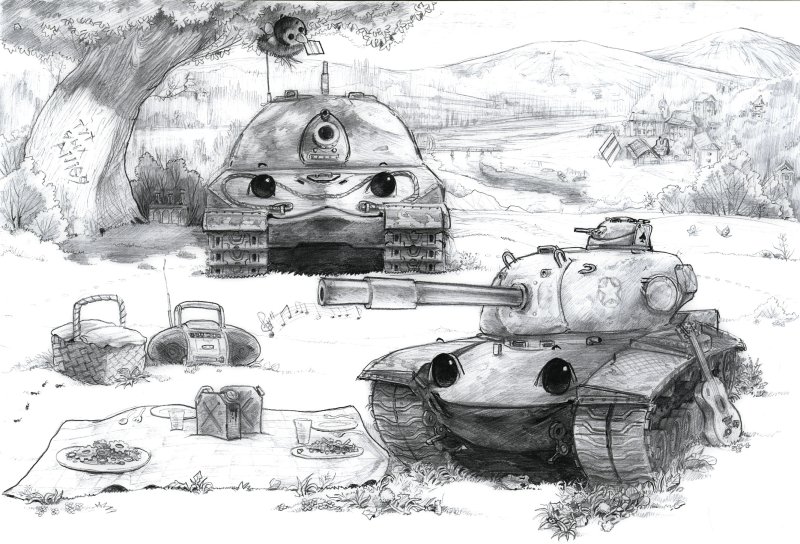 Танк рисунок