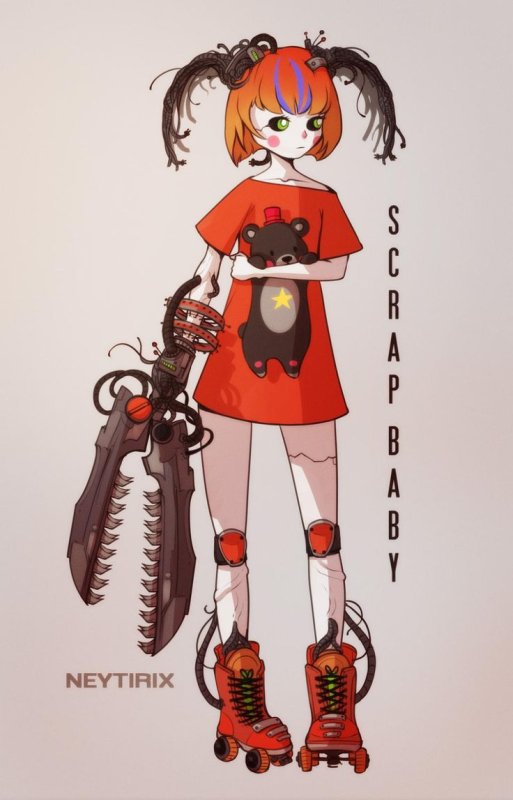 скраб бейби фнаф арт