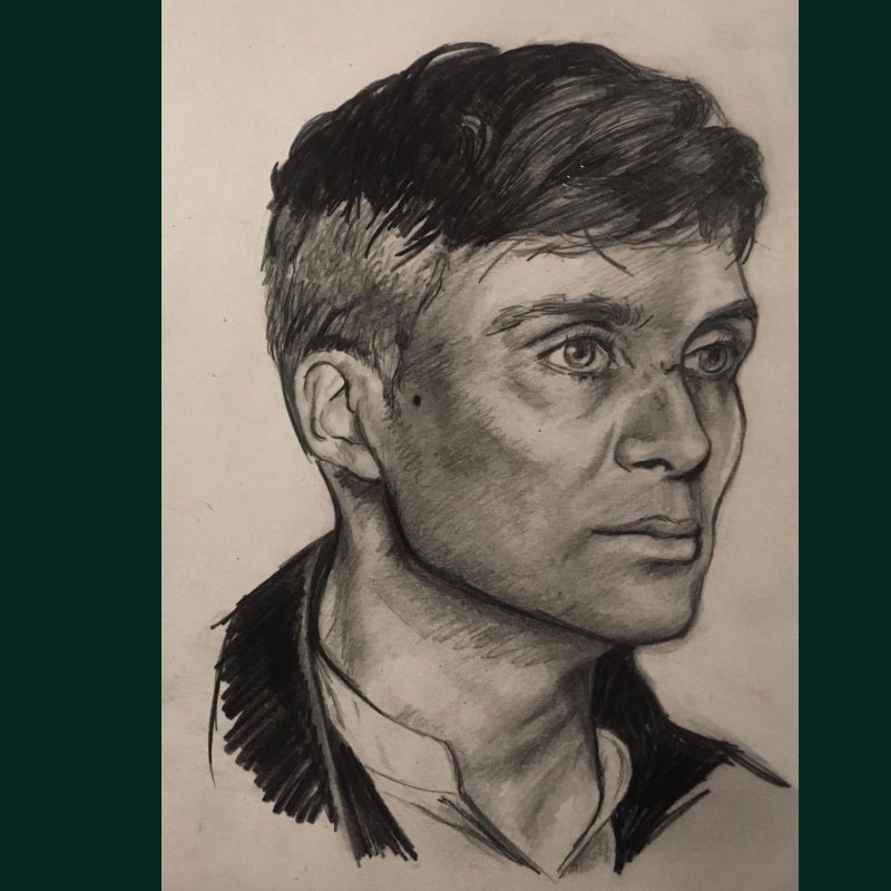 Томас Шелби рисунок карандашом