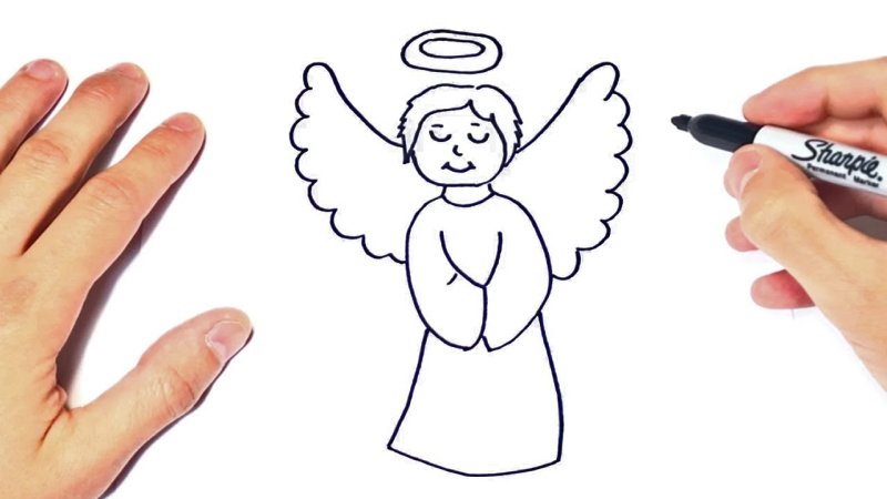 Рисунок ангела для детей