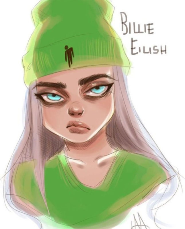 Билли Айлиш рисунок