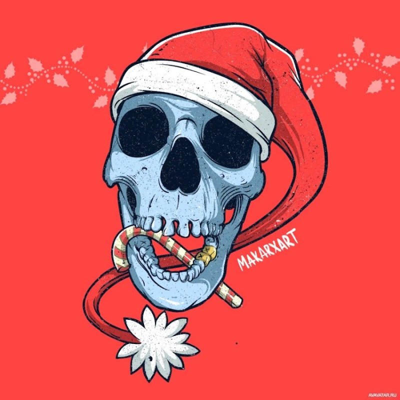 череп санта клаус