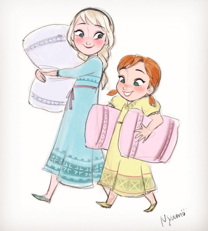 Эльза и Анна маленькие зарисовки