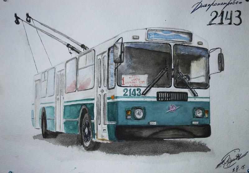 Троллейбус рисунок