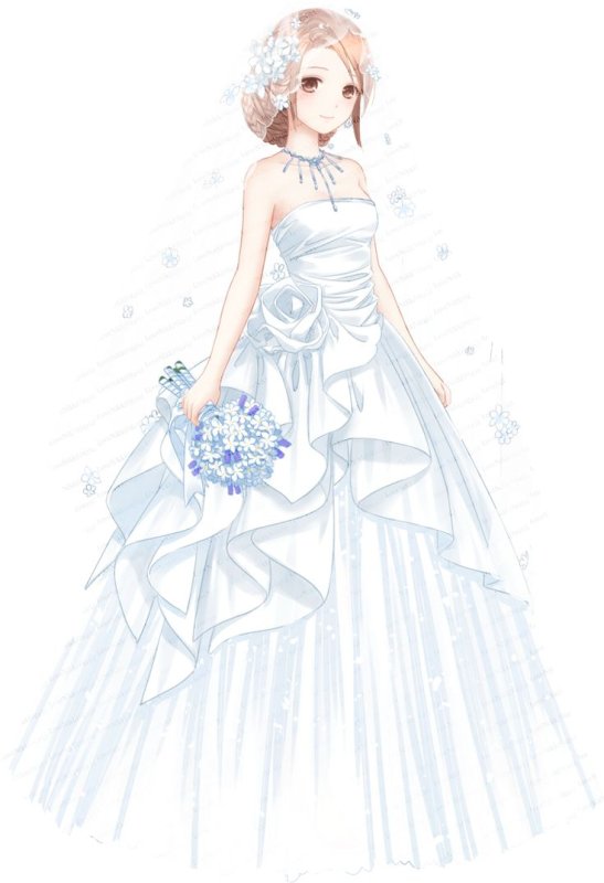 Аниме девушки в бальном платье