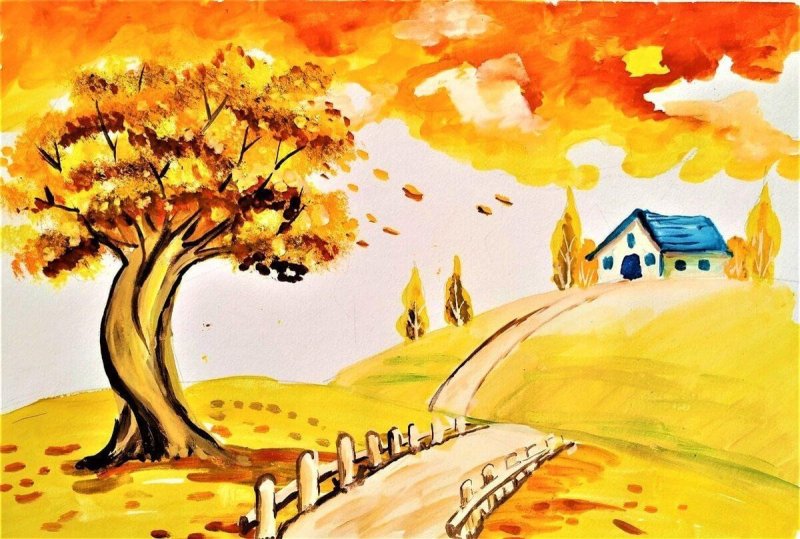 Рисунок на тему осень
