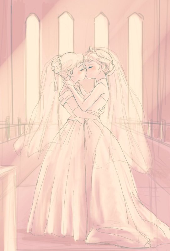 Elsa x Anna, elsanna. Свадьба