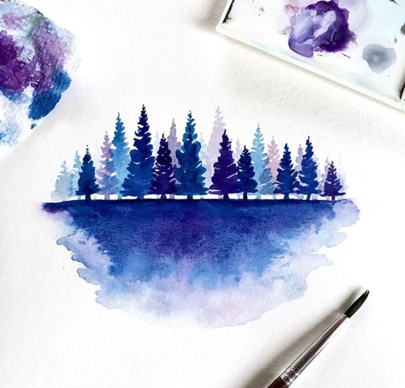 Рисунки акварелью