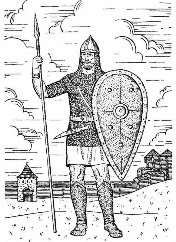 Древнерусский воин-защитник Александр Невский