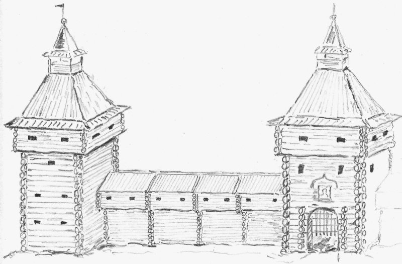 Тульский Кремль деревянный Острог