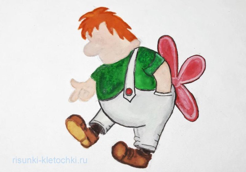 Малыш и Карлсон рисунок