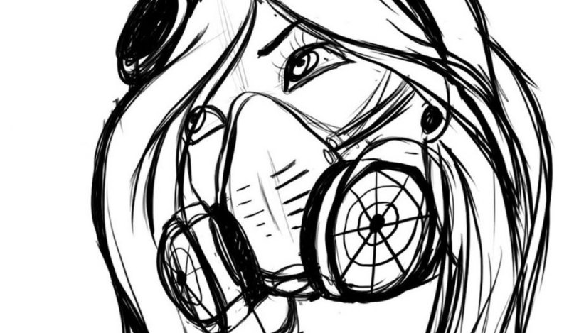 Противогаз рисунок