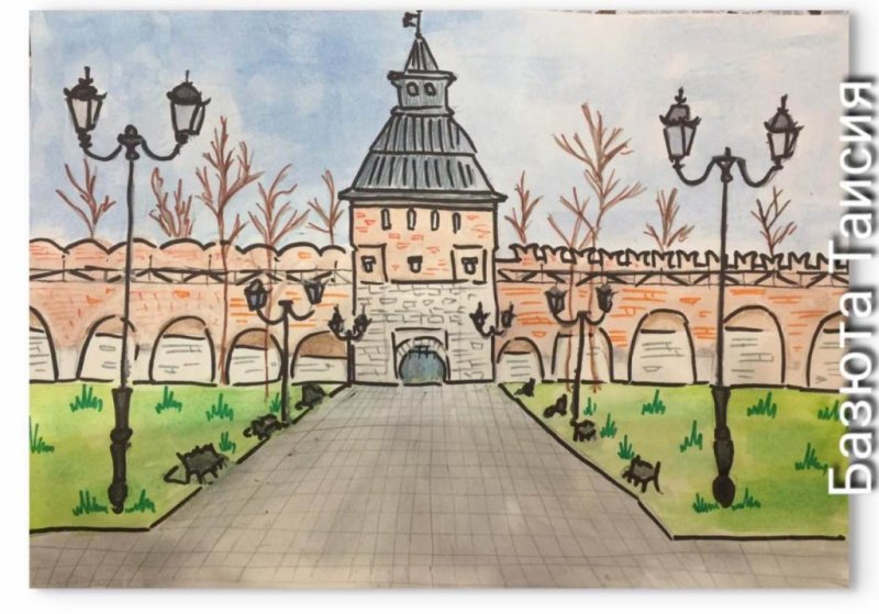 Тульский Кремль Тула рисунок