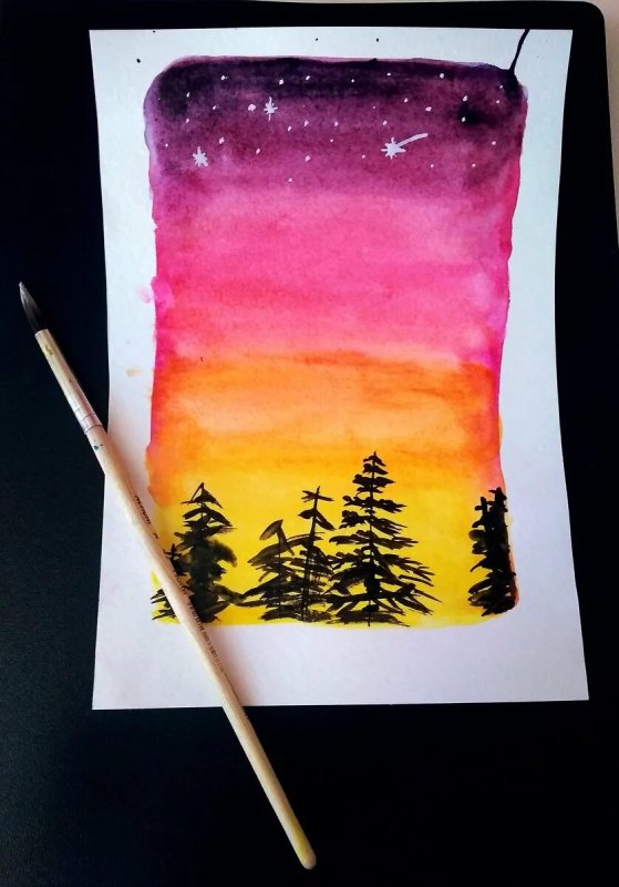 Рисунки гуашью