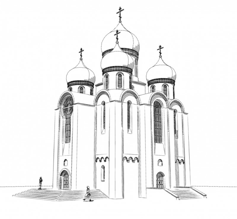 Храм рисунок