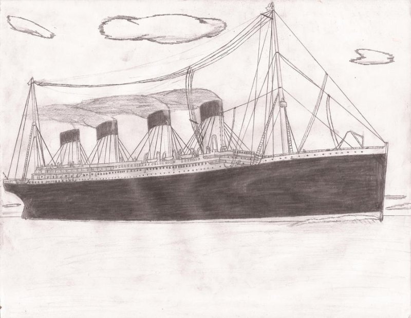 Титаник рисунок