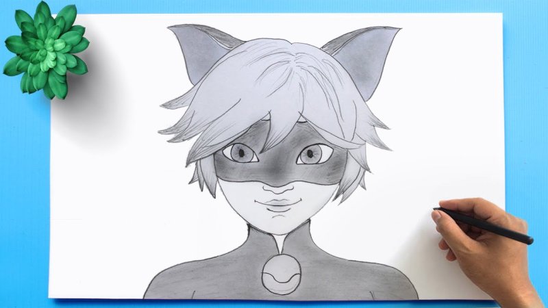 Супер кот рисунок для срисовки