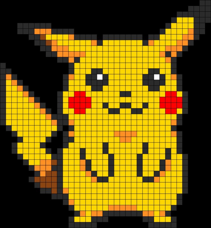 Pixel Art 32x32 Пикачу