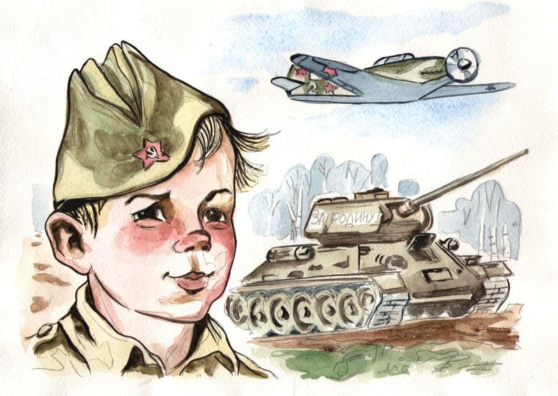 Рисунки о войне для детей