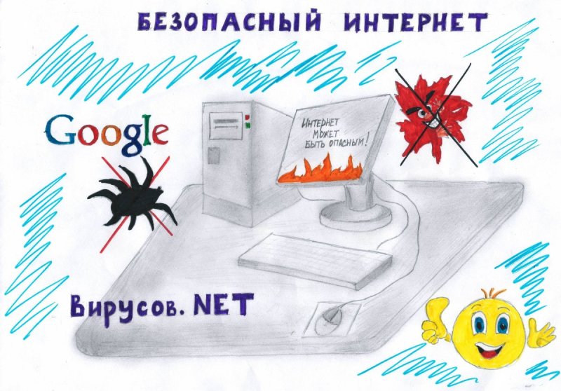 Рисунок на тему безопасный интернет