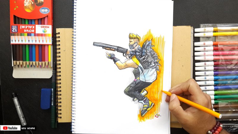 Fortnite рисунки маркерами