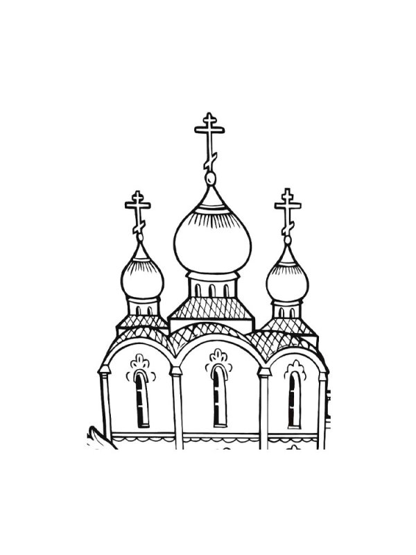 Храм раскраска для детей