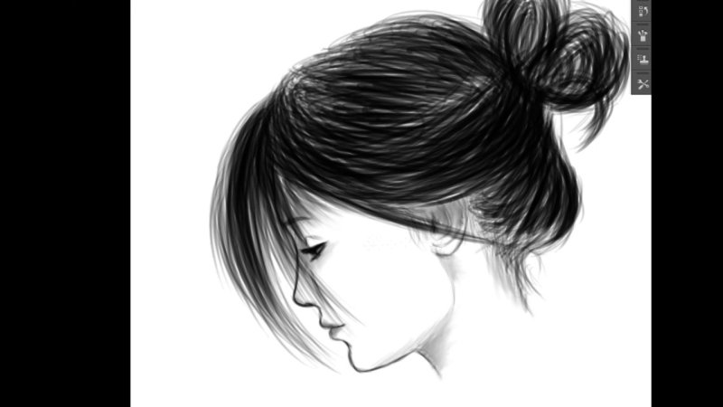 Рисунок причёски девушки
