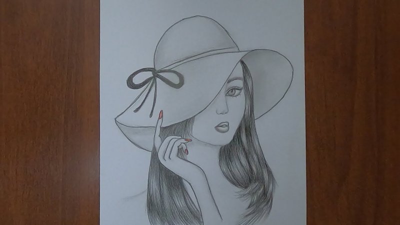 Рисунки простым карандашом девушки