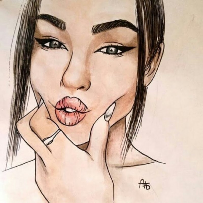 Инстасамка рисунок карандашом для срисовки