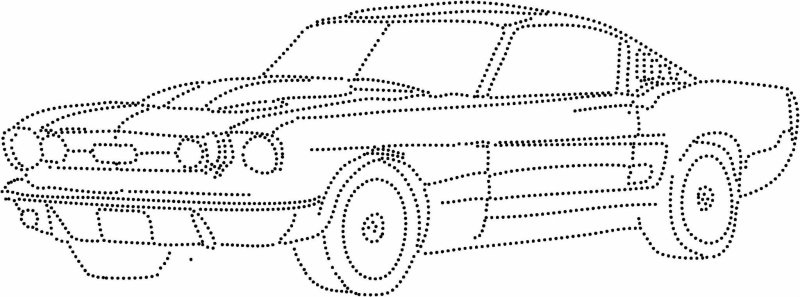 Обведи по точкам автомобиль