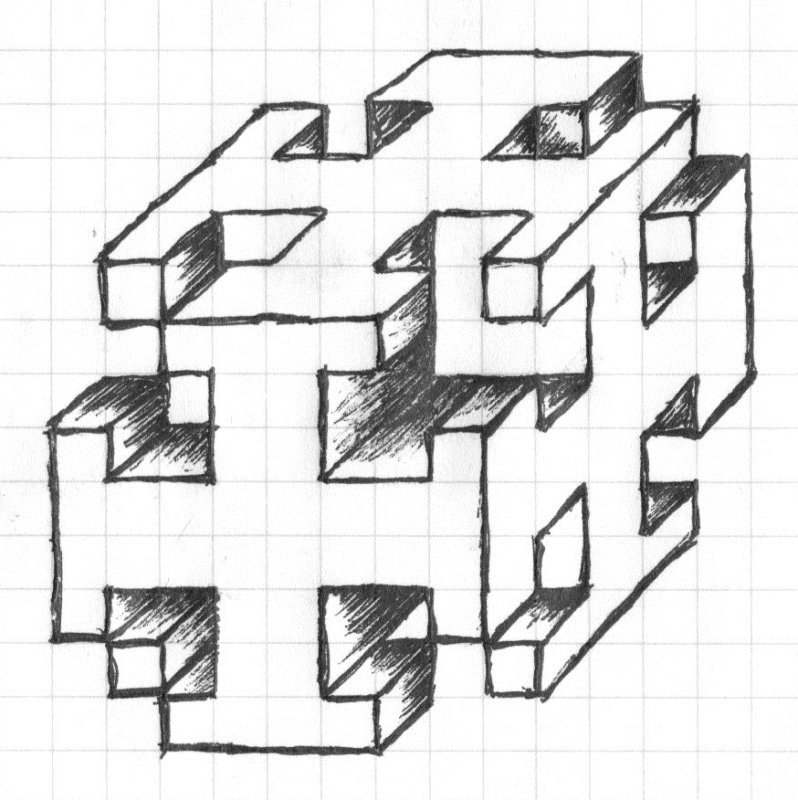 Геометрические фигуры по клеточкам сложные