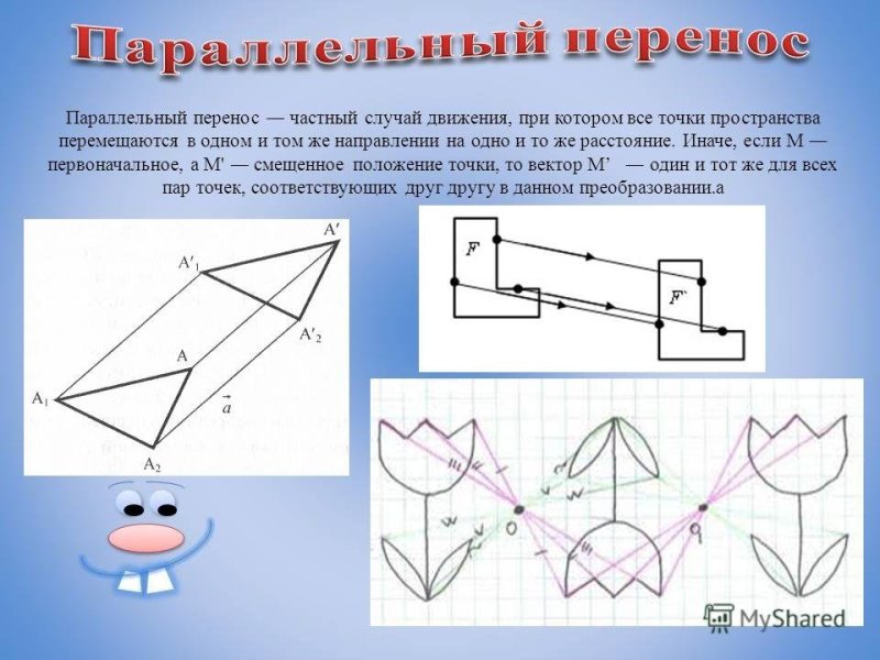 Движение геометрия 9 класс параллельный перенос