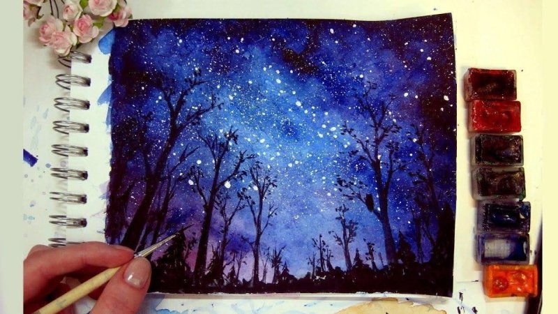 Рисунки гуашью