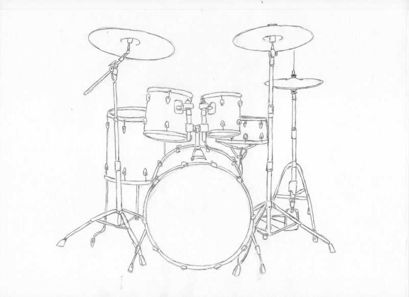 Барабан раскраска