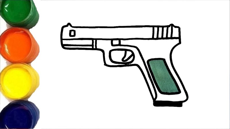 Как нарисовать пистолет