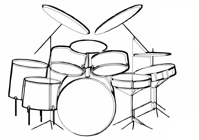 Барабанная установка рисунок