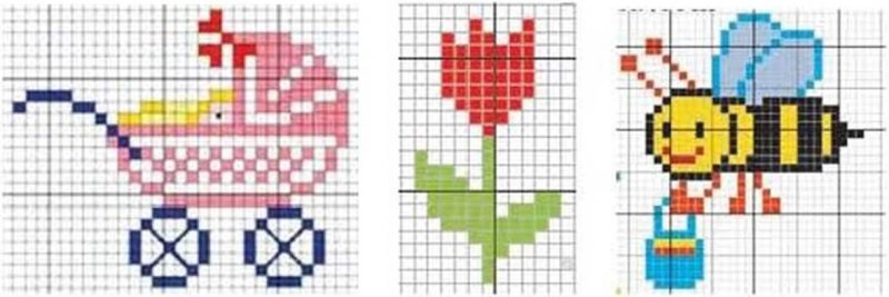 Вышивка крестом простые схемы для детей