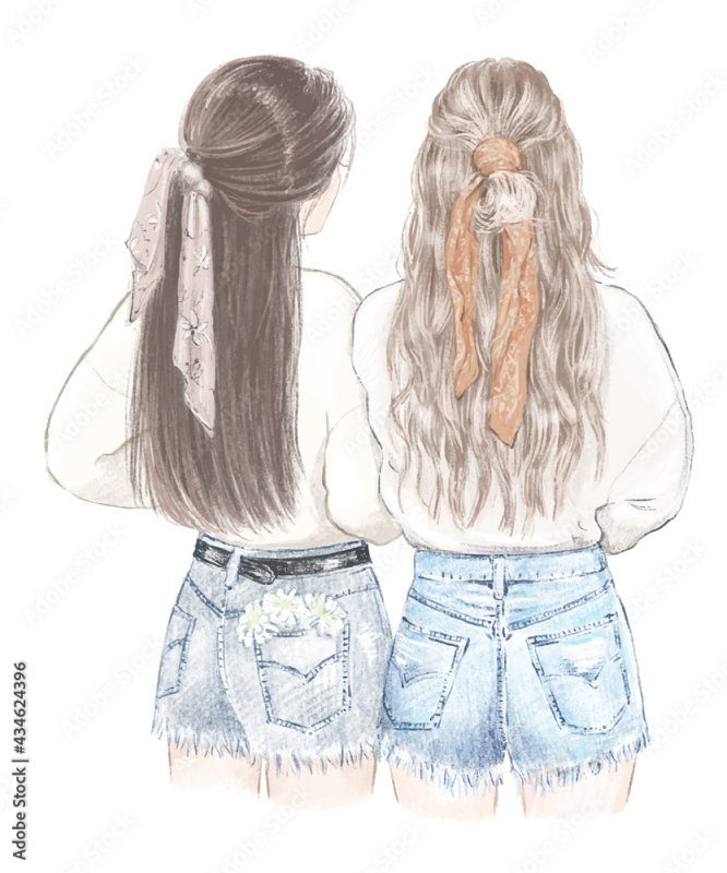 2 Подружки рисунок